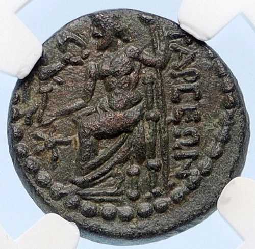 キリキアのタルソス、紀元前164年発行の古代ギリシャコイン（クラブとゼウス刻印入り）NGC i68133｜WORLD RESOURCE【QUEEN店】