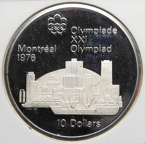 1973年 カナダ エリザベス2世 オリンピック モントリオール市 プルーフ 10ドル銀貨 NGC i105922｜WORLD RESOURCE【QUEEN店】