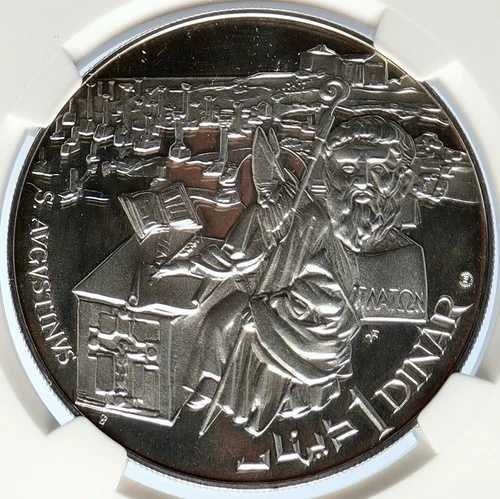 1969年 チュニジア 歴史 聖アウグスティヌス ヴィンテージ プルーフ銀貨 NGC i105686