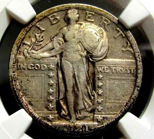 1921年 スタンディング リバティ クォーター、NGC VF 25/30 非常に良い