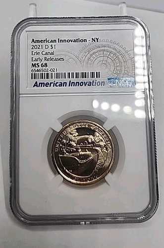 2021 D $1 エリア運河 NGC MS68 アーリーリリース - アメリカンイノベーション - NYドル