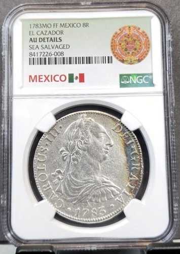 1783 メキシコ 8 レアル チャールズ 3 世 エル カザドル難破船 NGC AU レア ハイグレード｜WORLD RESOURCE【QUEEN店】