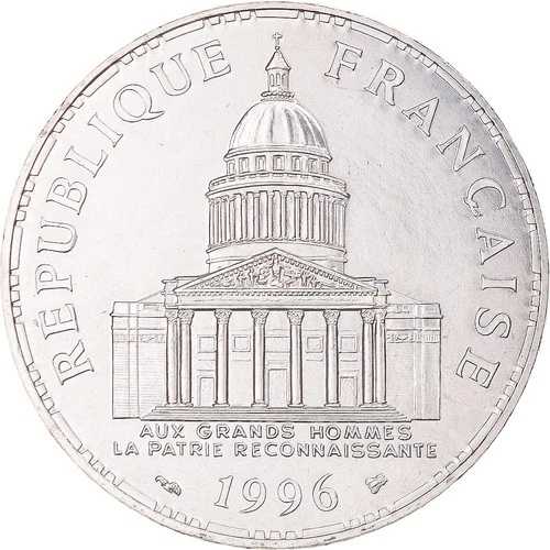 [#1046432] コイン、フランス、パンテオン、100フラン、1996年、パリ、MS(65-70)、シルバー、K 135,300円