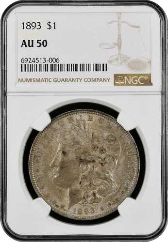 1893年 モルガン銀貨 NGC AU50|WORLD RESOURCE【QUEEN店】