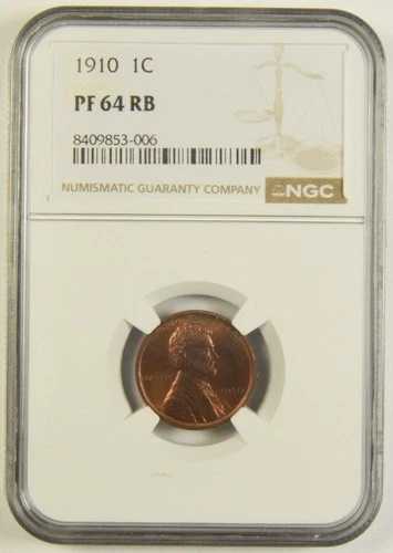 1910年リンカーンセント NGC PF-64 RB #53-006