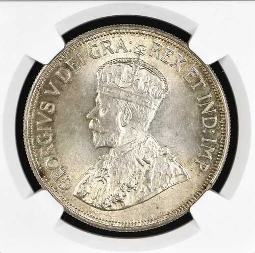 キプロス 45 ピアストル 1928 KGV NGC ガード MS 64-