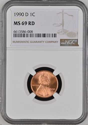 1990-D 1C RD リンカーン記念館 1セント NGC MS69RD 6613586-008｜WORLD RESOURCE【QUEEN店】