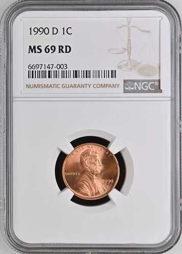 1990-D 1C RD リンカーン記念館 1セント NGC MS69RD 6697147-003｜WORLD RESOURCE【QUEEN店】