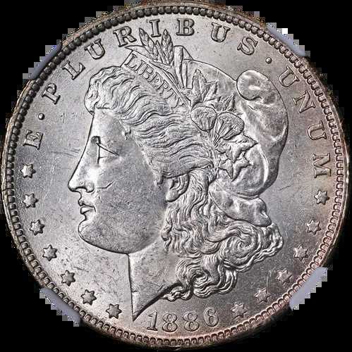 1886-O モルガン銀貨 NGC AU58 素晴らしい外観、良好な打刻|WORLD RESOURCE【QUEEN店】