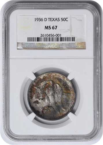 テキサス記念銀貨ハーフドル 1936-D MS67 NGC|WORLD RESOURCE【QUEEN店】