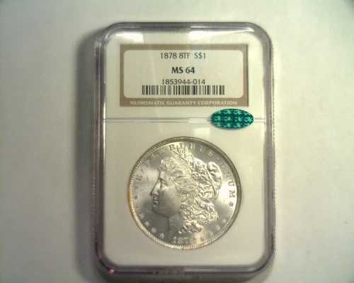 1878年 8TF モーガン シルバー ドル NGC MS64 CAC オリジナルコイン プレミアム品質 PQ 187,000円