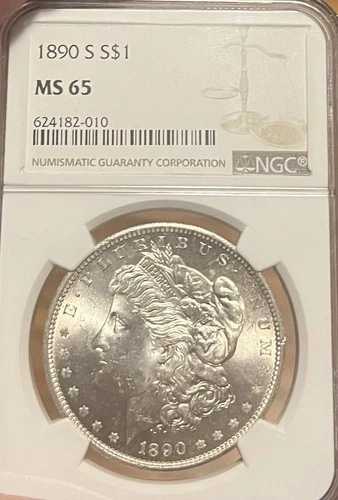 1890-S NGC MS65 モルガン銀貨