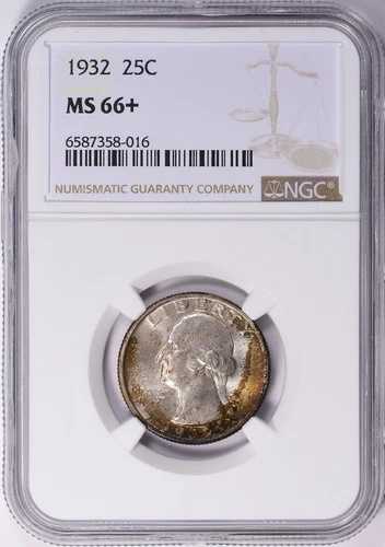 1932年ワシントンクォーター NGC MS66+