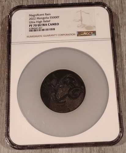 2022- モンゴル- 壮大なアルガリ ラム- 5 オンス UHR- NGC- PF70 ウルトラ カメオ