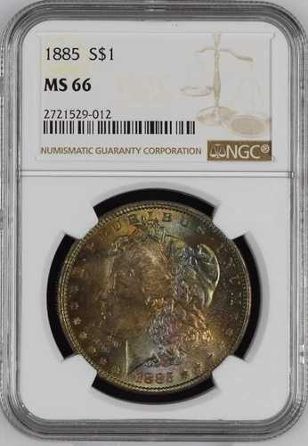 1885-P モルガン・ダラー -- ラッパートーンジェム NGC MS66