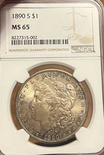 1890-S NGC MS65 モルガン銀貨