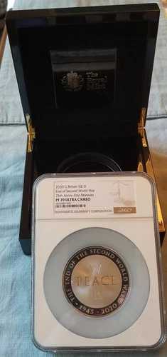 2020 G.BRITIAN S?5 第二次世界大戦終結 5オンス NGC PF70 初版 ポップ (1)
