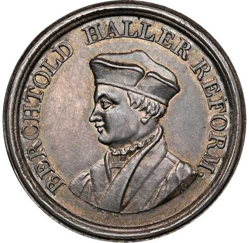 スイス - 1828年「宗教改革300周年記念」銀メダル - NGC AU58