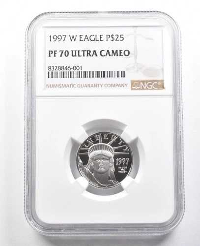 1997-W 25ドル アメリカン プラチナ イーグル 1/4オンス 0.25オンス プラチナ PF70 UCAM NGC *3626