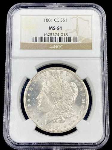 1881-CC 1ドルモルガン銀貨 NGC MS 64｜WORLD RESOURCE【QUEEN店】