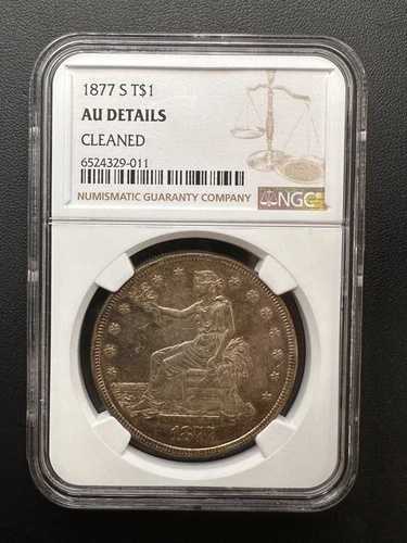 1877年 S T$1 貿易ドル NGC ほぼ未使用