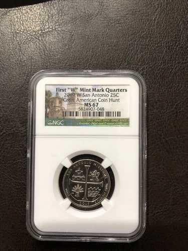 ファースト「W」ミントマーク 2019年クォーター「W」サンアントニオ 25セント NGC MS67｜WORLD RESOURCE【QUEEN店】