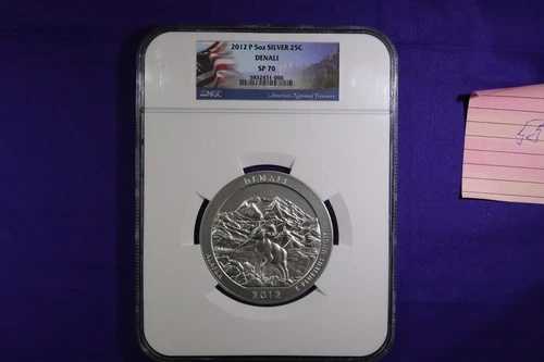 2012 P 5オンス シルバー 25セント DENALI NGC SP70 アメリカン・ザ・ビューティフル ATB コイン。