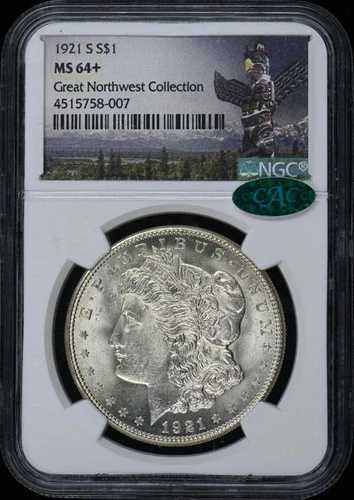 1921-S モルガン・ダラー S$1 NGC MS64+ (CAC)｜WORLD RESOURCE【QUEEN店】