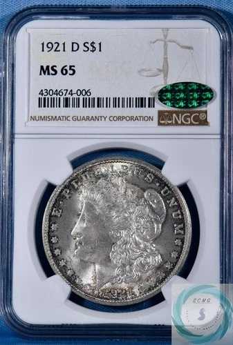 1921-D モーガン ダラー NGC MS 65 CAC 付き - 目を惹く美しさ!!!|WORLD RESOURCE【QUEEN店】