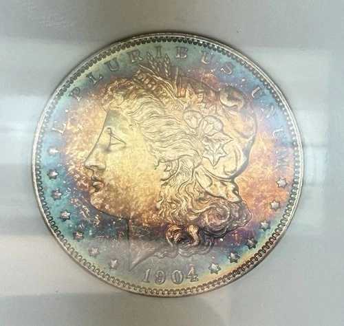 1904-O モルガン・ダラー NGC ファッティホルダー MS63 - 動画添付 *派手なトーニング* ??|WORLD RESOURCE【QUEEN店】