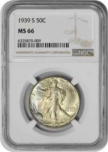 1939年 -S歩く自由の女神ハーフドル MS66 NGC-｜WORLD RESOURCE【QUEEN店】