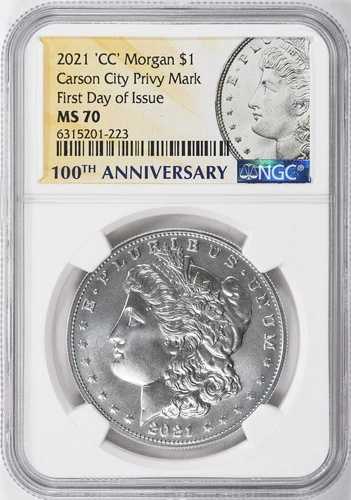 2021 CC モルガン シルバー ダラー - プライベート NGC MS70 ~ FDOI 発行初日 ~ 希少｜WORLD RESOURCE【QUEEN店】