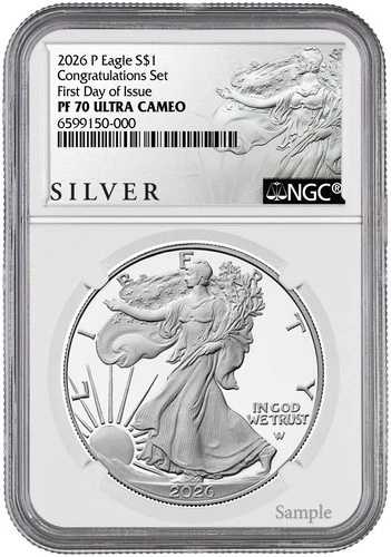 2026年プレ P シルバーイーグル S$1 祝！NGC PF70 UC 初日発行 #432｜WORLD RESOURCE【QUEEN店】
