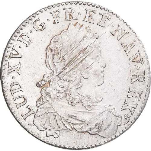 [#1044932] フランス、ルイ 15 世、エキュ ド フランス、1724 年、ルーアン、シルバー、EF、ガドゥリー:319｜WORLD RESOURCE【QUEEN店】