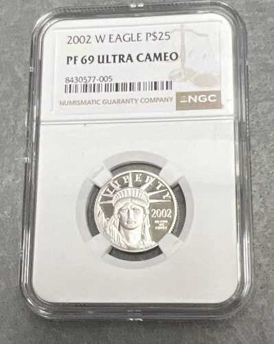 2002年 Wイーグル P$25 PF69 ウルトラカメオ プラチナ NGC