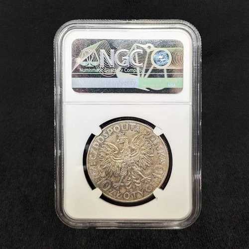 1932年 ポーランド 10ズウォティ クイーン・ヤドヴィガ NGC AU クリーニング済み