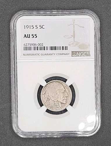1915-S バッファローヘッドニッケル | NGC AU55