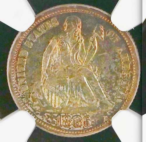 1886 NGC PR65 $1,300 NGC PG! 886枚発行! 美しいお買い得品プルーフ座像ダイム10セント｜WORLD RESOURCE【QUEEN店】