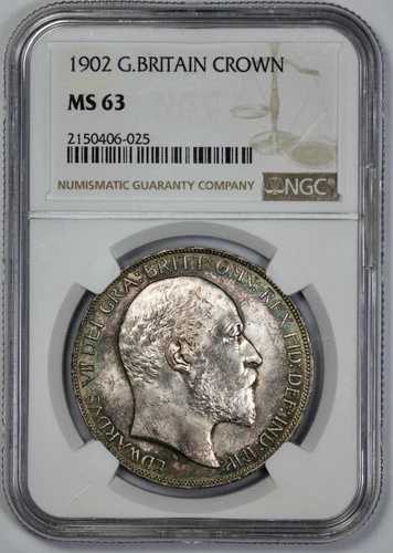 1902年 イギリス エドワード7世 銀冠 NGC MS 63 トーン|WORLD RESOURCE【QUEEN店】