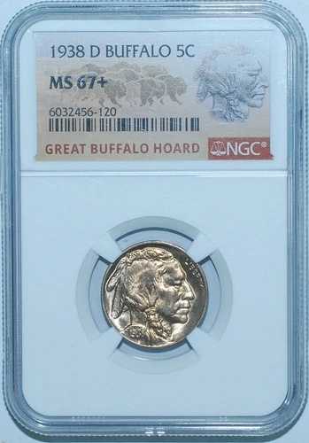 1938 D NGC MS67+ バッファローニッケル