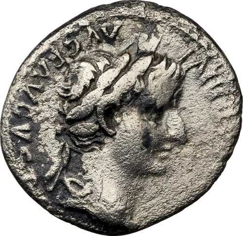 ティベリウス帝とパックス 聖書に登場するイエスのペニー NGC 銀貨 古代ローマ貨幣 D805