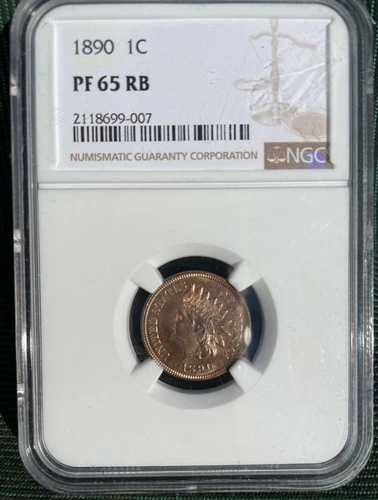 1890年インディアンヘッドセント NGCプルーフ 65
