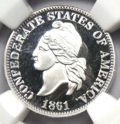2011年 スミソニアン プラチナ 1861年 CSA 南軍セント硬貨 1セント 再鋳造 - NGC プルーフ