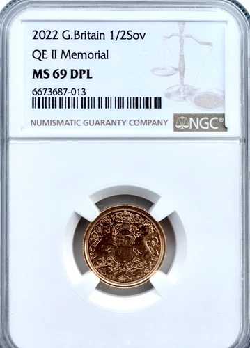 2022年 ゴールド ハーフソブリン メモリアル 1/2 NGC MS69 DPL 英国 未流通|WORLD RESOURCE【QUEEN店】