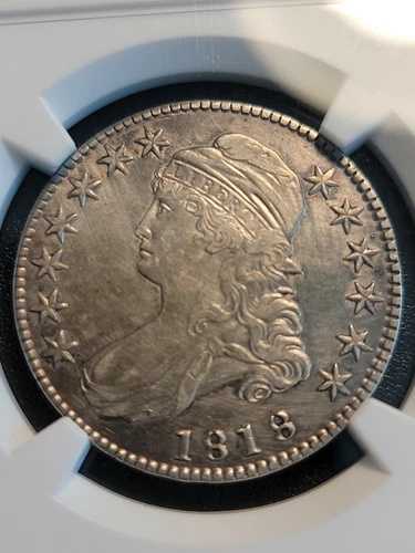 1818年製 キャップドバスト ハーフダラー O-108 NGC 光沢 Ch AU+