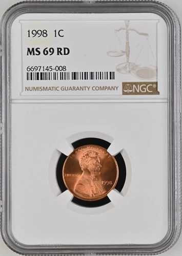 1998 1C RD リンカーン記念館 1セント NGC MS69RD 6697145-008