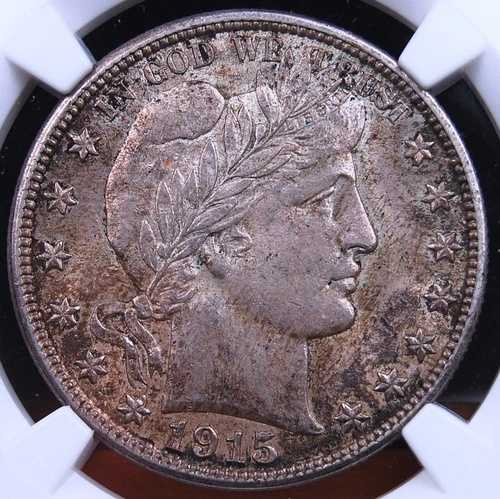 1915年 D バーバー ハーフダラー NGC MS 62 光沢良好、非常にオリジナル