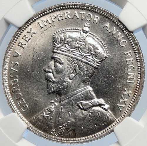 1935年 カナダ 英国国王ジョージ5世統治下 航海者 オールド シルバー ドル コイン NGC i105786