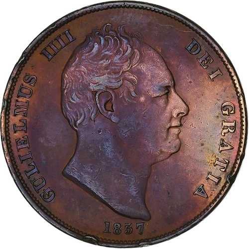[#1511818] イギリス、ウィリアム4世、ペニー、1837年、ロンドン、銅、AU(50-53)、S