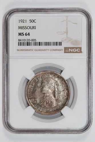 1921年ミズーリ記念ハーフドル硬貨 NGC MS64|WORLD RESOURCE【QUEEN店】